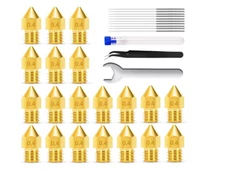 20Pcs 0.4Mm Mk8 Pcs 3D Printer Extruder Nozzle Cleaning Tool Kit Ender 3Pro Cr10