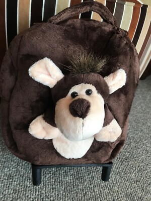 Monkey plush roller bag, Monkey Luggage, Monkey Bag