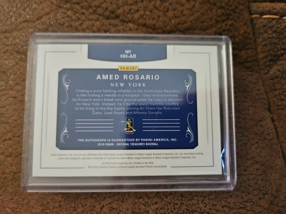 2018 PANINI NATIONAL TREASURES HOMETOWN HEROES AMED ROSARIO AUTOGRAPH RC #/99 - Image 2 of 2