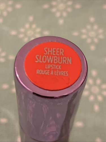 Urban Decay Sheer Revolution Lipstick Slowburn Bright Orange Red Shine Rare - Picture 5 of 5