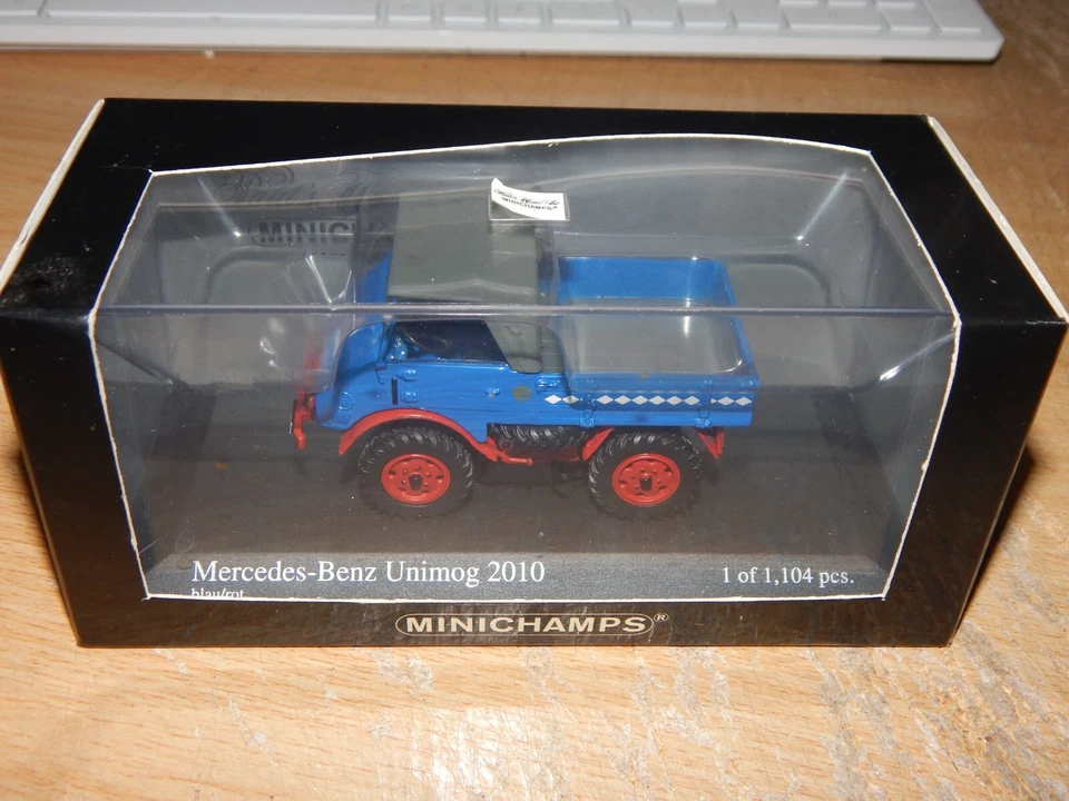MINICHAMPS 1/43 UNIMOG 2010 1949 blue & red #439 030262, 1/1104 Boehringer - Image 2 of 4