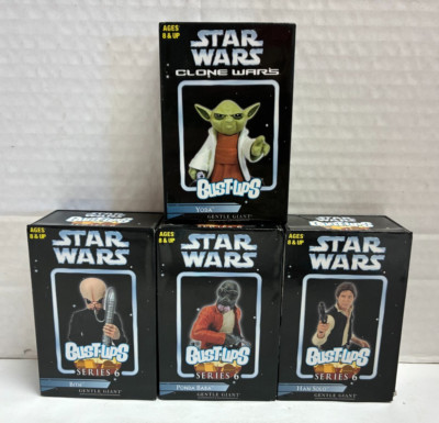 Star Wars BustUps 4 MiniBust YODA/BITH/HAN SOLO/PONDA BABA MIB Gentle Giant 2006