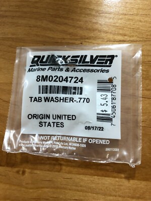 MERCURY / MERCRUISER TAB WASHER 8M0204724 | eBay