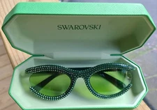 Swarovski Sunglasses SK6006  103430 Green Green Woman with Box, Case, Dust Cloth