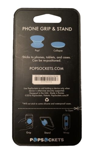 Genuine PopSocket Phone Grip & Stand for Phones and Tablets - Black Marble - Picture 2 of 3