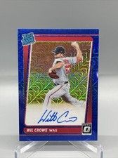 Wil Crowe RC ON CARD AUTO - 2021 Donruss Optic Rated Rookie Blue Mojo Prizm /99
