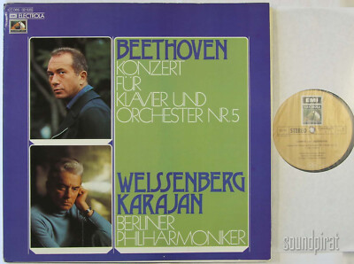 WEISSENBERG & KARAJAN BEETHOVEN PIANO CONCERTO 5 HMV ELECTROLA ED.1 STEREO LP NM