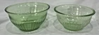 Vintage Set of Large Green Uranium Depression Glass Nesting Bowls Unmarked