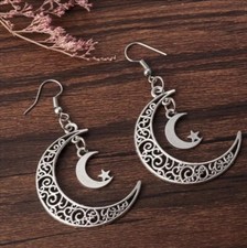 Womens Fahion Jewelry Moon And Stat Dangle Earrings 46-9