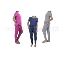 WOMENS NATORI RIB SWEATER KNIT PAJAMA LOUNGE SET! SS TOP & JOGGER PANT! VARIETY