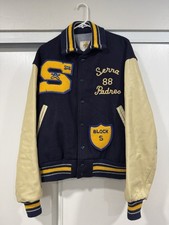 Vintage โ88 Serra Padres High School Letterman Jacket Sz XL Made In USA Baseball