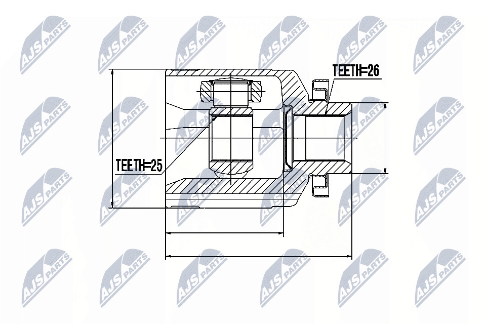 N.T.Y. NPW-HY-516.NTY Joint Kit, drive shaft for HYUNDAI