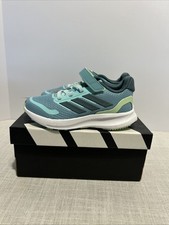 ADIDAS RUNFALCON 5 EL C Little Kids Running Shoes SZ 11K JQ5606 Green Mint NEW