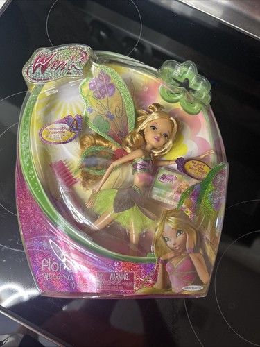 Winx Club Flora BELIEVIX Fluttering Wings bambola Jakks Pacific 2012 NRFB RVHTF - Foto 7 di 7
