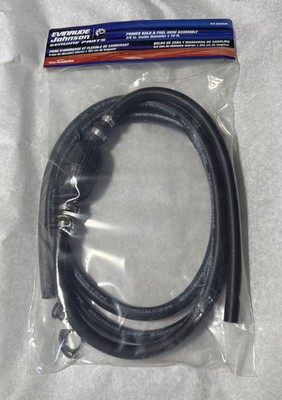 Johnson Evinrude OMC New OEM 10' X 3/8'' Fuel Line and Primer Bulb With Clamps