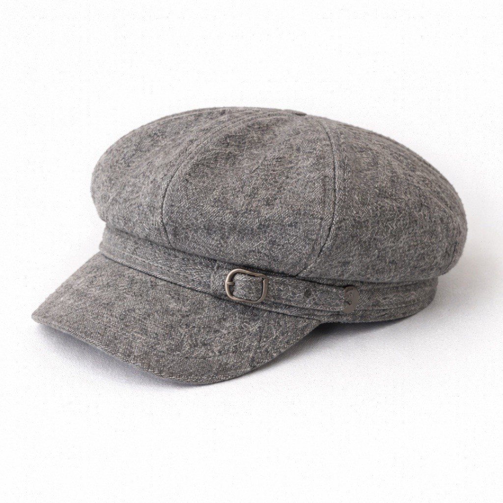 Nine West Y2K Gray Tweed Newsboy Cap Women display picture 1