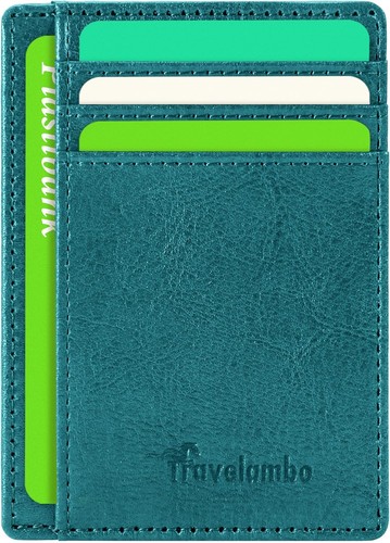Travelambo Slim Wallet Front Pocket Minimalist Leather RFID Blocking Medium Size - 第 7/45 張圖片