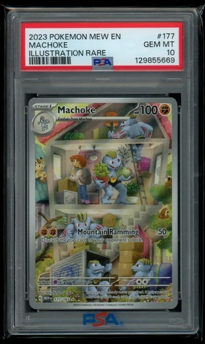 2023 Pokemon TCG Machoke 177/165 SV 151 Illustration Rare Holo PSA 10