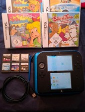 Nintendo 2DS blau/schwarz + Spiele + Ladekabel