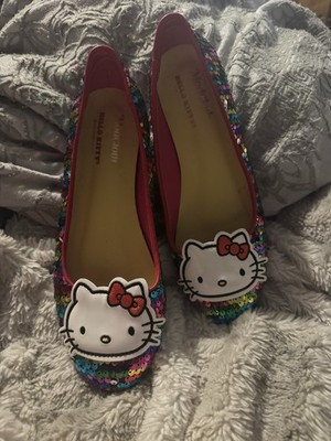 ModCloth x Hello Kitty Multicolor Sequin Slip-On Ballet Flats Women's Size 8