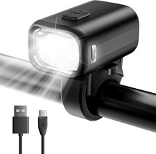LED Fahrrad Licht Vorne Fahrradlicht USB C Aufladbar Fahrradlampe mit 1000mAh Ak