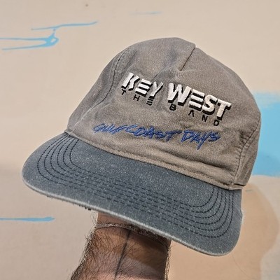 VTG Key West Band Suncoast Days Faded Blue Dad Fishermancore Strapback Hat OSFA