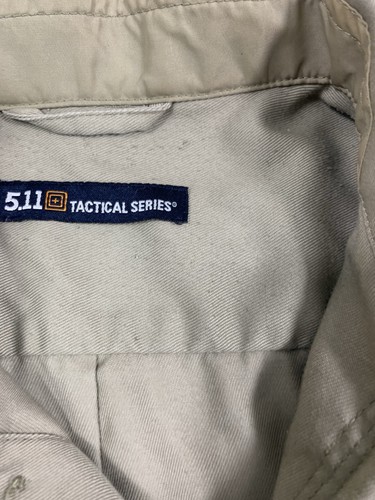 5.11 Tactical Shirt Mens Small Short Sleeve Vented Pockets Outdoor Beige - Picture 8 of 20