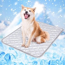 NACOCO Dog Cooling Mat with Non-Slip  36'' x 23'' Large , Grey Blue