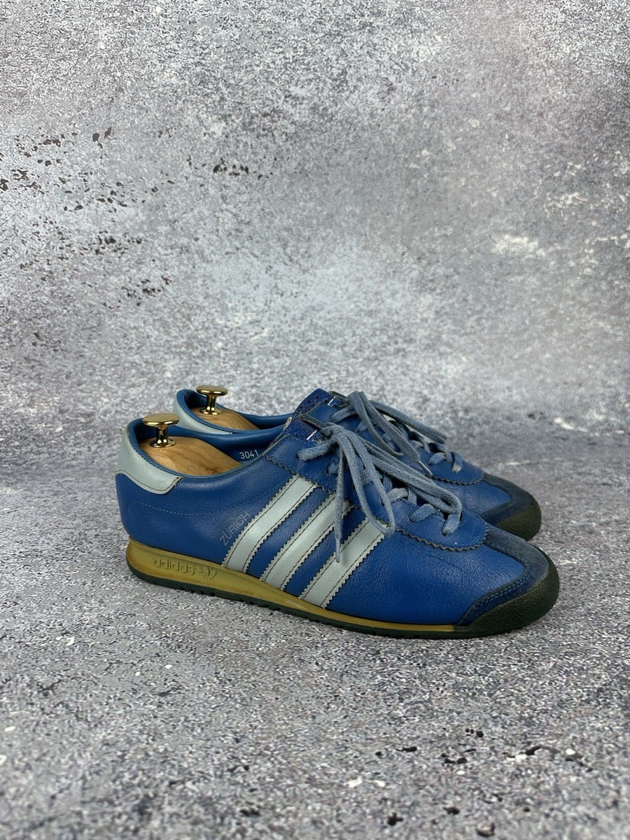 ADIDAS ZURICH VINTAGE 70s 80s BLUE SNEAKERS SIZE US 6 EUR 