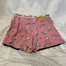 NEW Peanuts Snoopy Woodstock Halloween Mummy 2 Pack Sleep Shorts Women's L