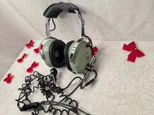 David Clark H10-30 Aviation Headset  Coiled Cord  Vintage  Pilot Gift