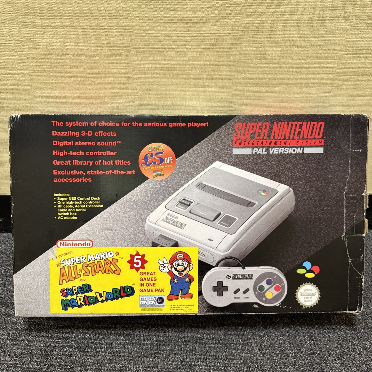BOXED SUPER NINTENDO SNES CONSOLE No Game UK