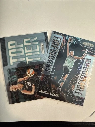 Sabrina Ionescu Top Tier Prizm #14 And Breanna Stewart Fireworks Prizm #2