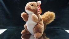 TY Beanie Babies 1996 Nuts the Squirrel w/ All Tags Style 4114