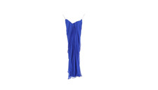 Alexander Mcqueen Blue Silk Midi Dress IT 38