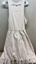 Gap Dress Womens Cream Ribbed Racerback Mixed Media Ruffle plus size XXL