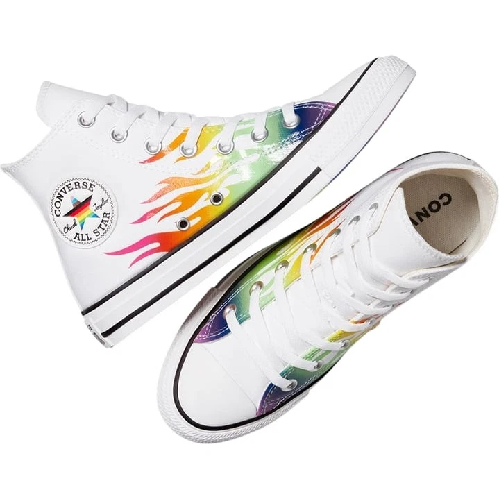 Converse Chuck Taylor All Star High Top Trainers Unisex UK 10.5 Pride Rainbow