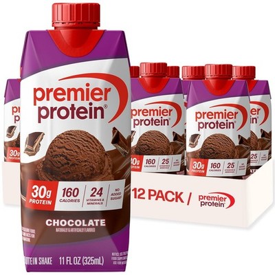 Premier Protein Shake, Chocolate, 30g Protein, 11 fl oz, 12 Ct