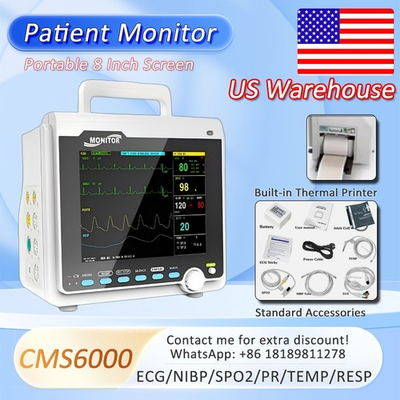 #ad #ad US Warehouse CMS6000 Patient Monitor 8quot; Screen ICU Vital Sign Monitor w Printer $499.00