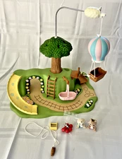 Calico Critters Sylvanian Families Baby Play Park w/Twins RARE RETIRED SET