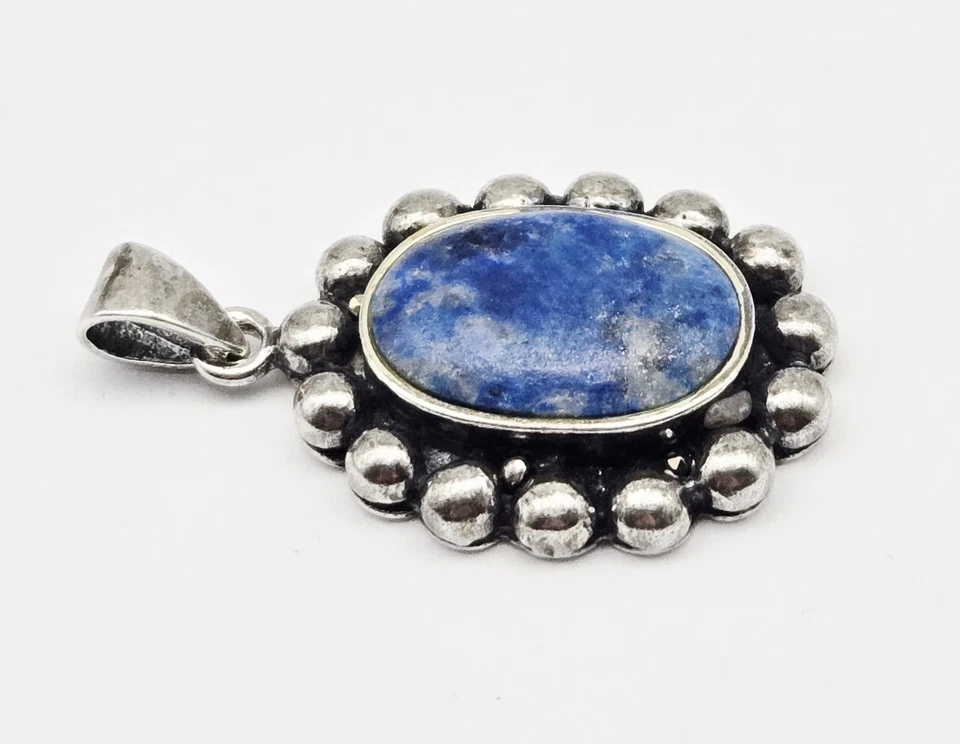 JAI by John Hardy Sterling Silver 925 Lapis Lazuli Drop Modernist Pendant 12.0g - Image 3 of 4