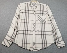 Rails Button Up Shirt Women’s Small S Hunter White Black Pink Plaid Long Sleeves