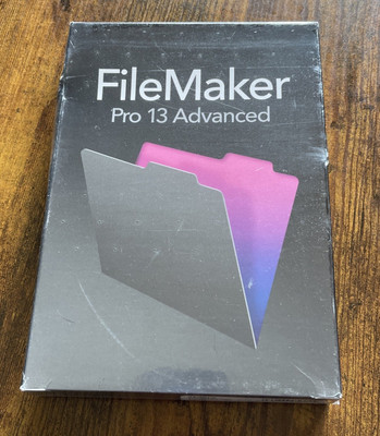FileMaker Pro 13 Advanced Still in Original Shrink Wrap Never Opened