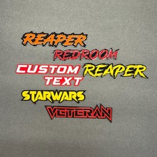Custom Lazer Cut Car Acrylic Emblem Badge MULTI COLOR Customized Text Names 