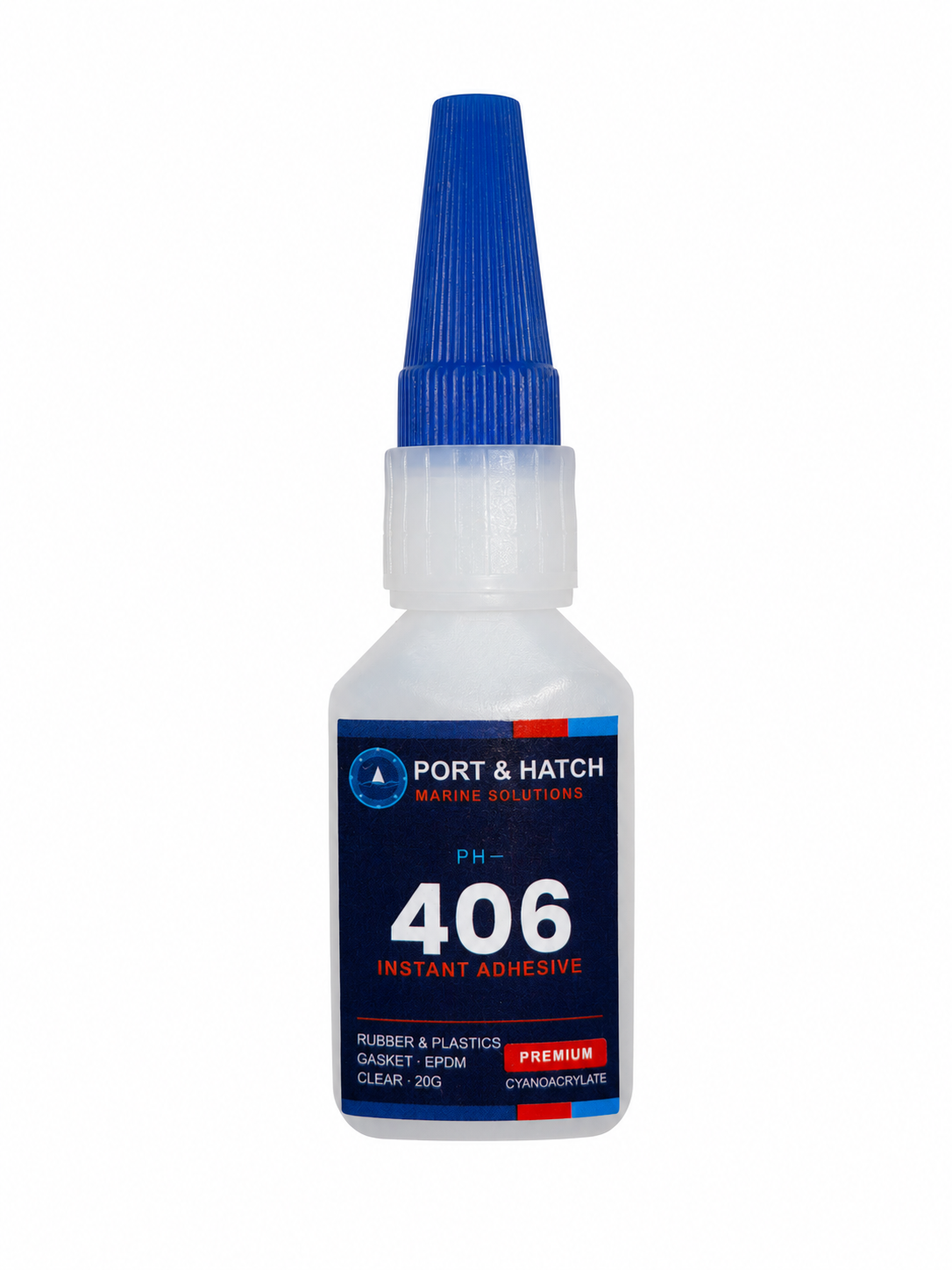 Marine Grade 406 Super Glue for EPDM, Rubber, Plastic, Gasket Hatch Portlight
