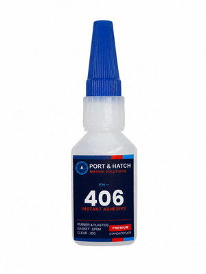 Marine Grade 406 Super Glue for EPDM, Rubber, Plastic, Gasket Hatch Portlight
