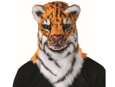 Tiger Mask Adult Overhead Moving Mouth Halloween Costume Animal Jungle Cosplay
