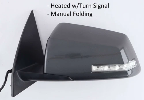 07 - 12 Acadia Outlook Traverse Heated Driver Side Mirror With Turn Signal Cyber