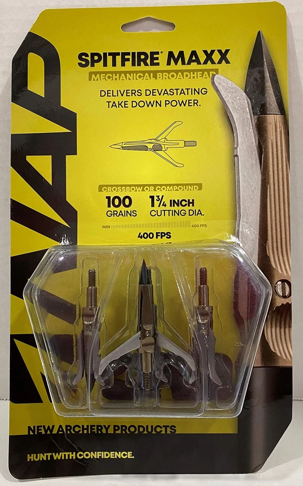 NAP Spitfire MAXX 100 Grain Broadhead 4PK - Image 2 of 3