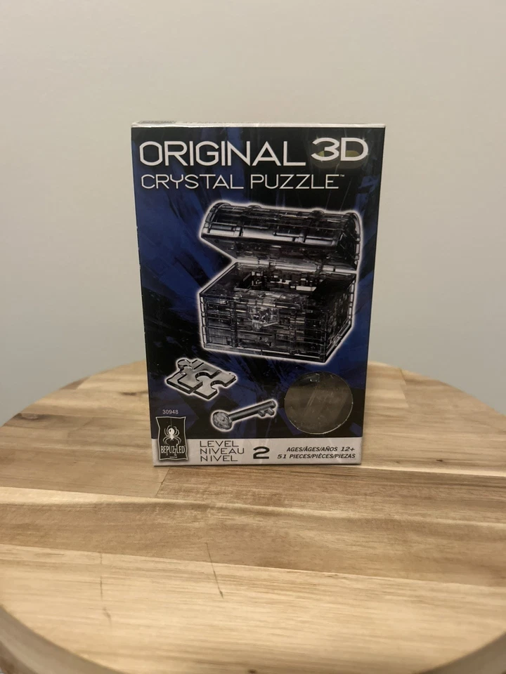 Rompecabezas de cristal 3D Bepuzzled Treasure Chest nivel 2 NUEVO 🏴☠️ Foto 2 de 3